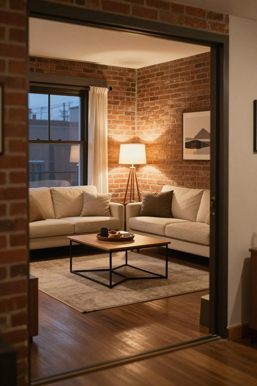 Nesting coffee tables in a small living room